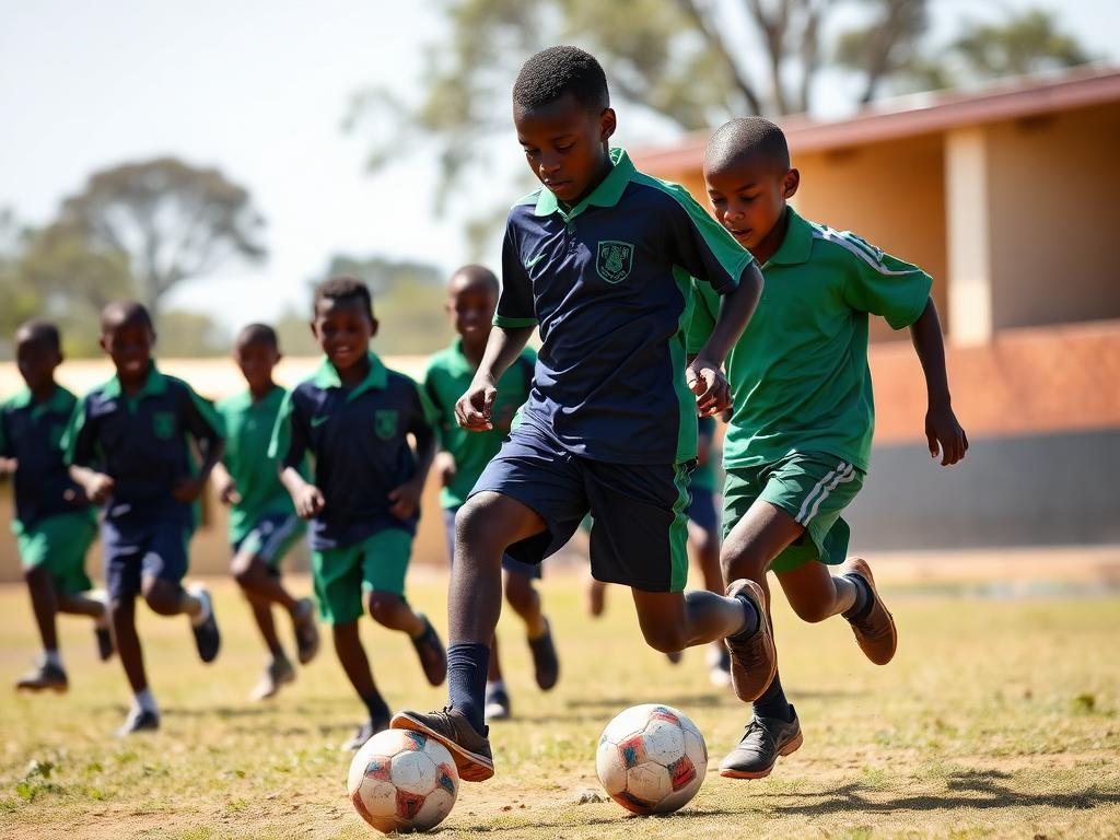SmartKids learners participating in Soccer
